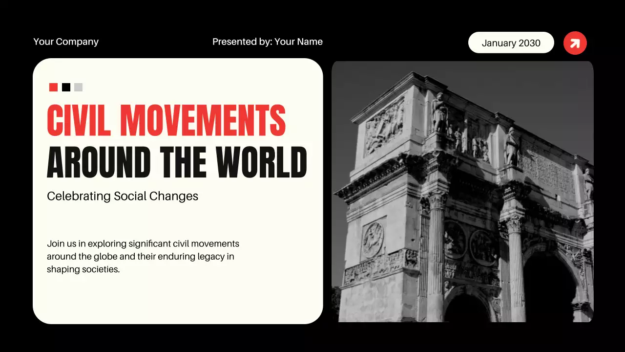 Black Modern Civil Movements History Presentation