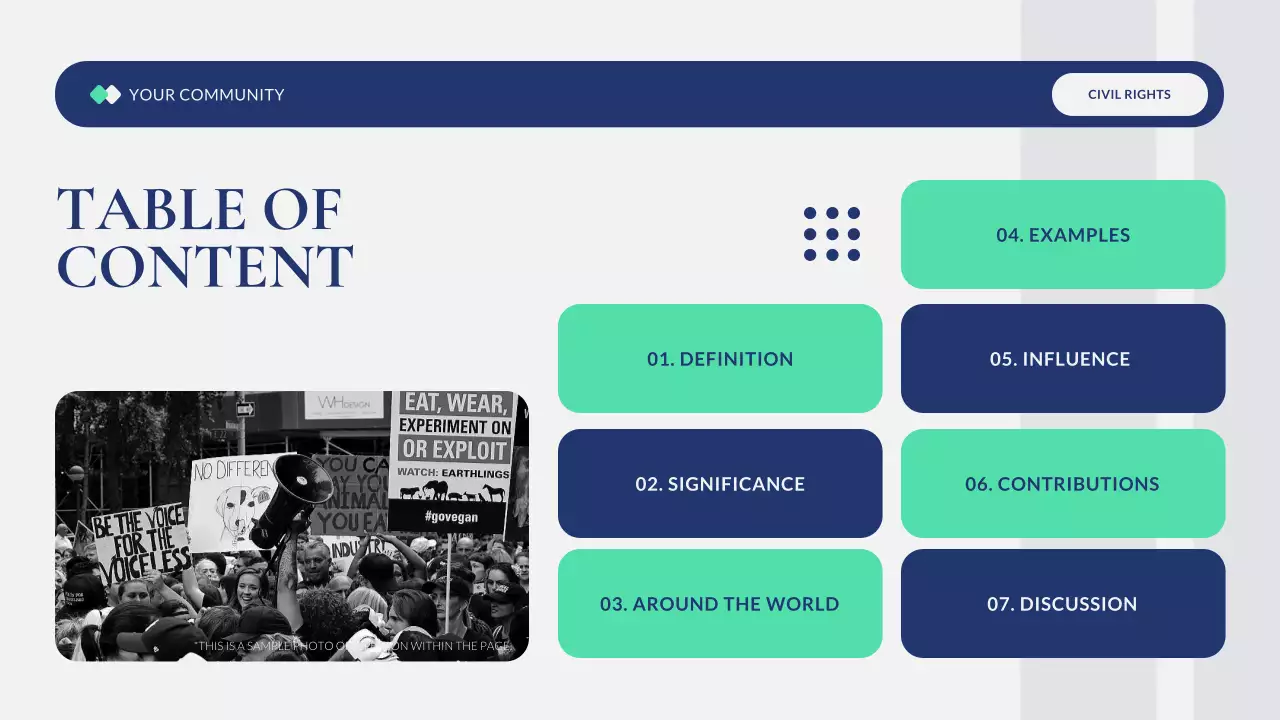 Blue Modern Civil Movements History Presentation