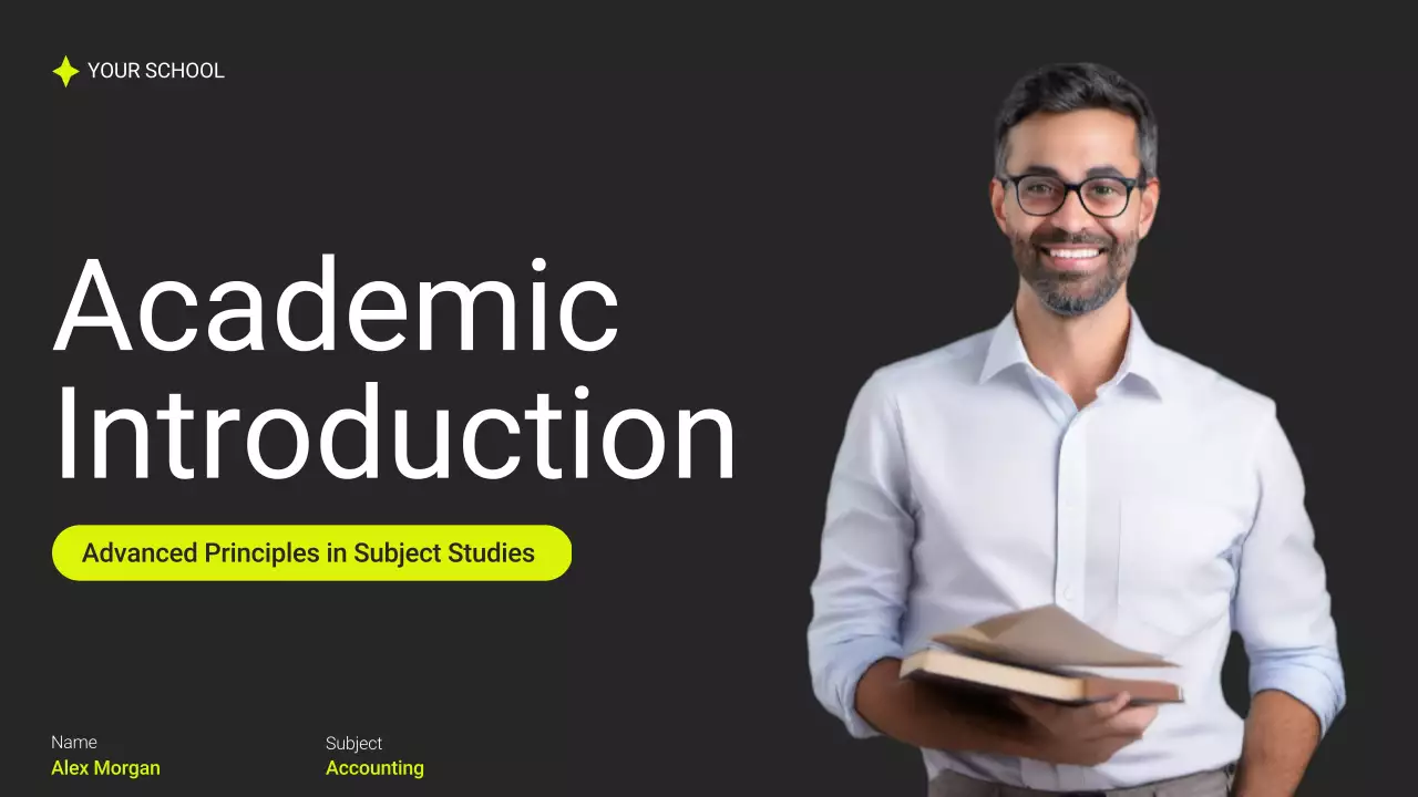 Black Professional Academic Introduction Presentation