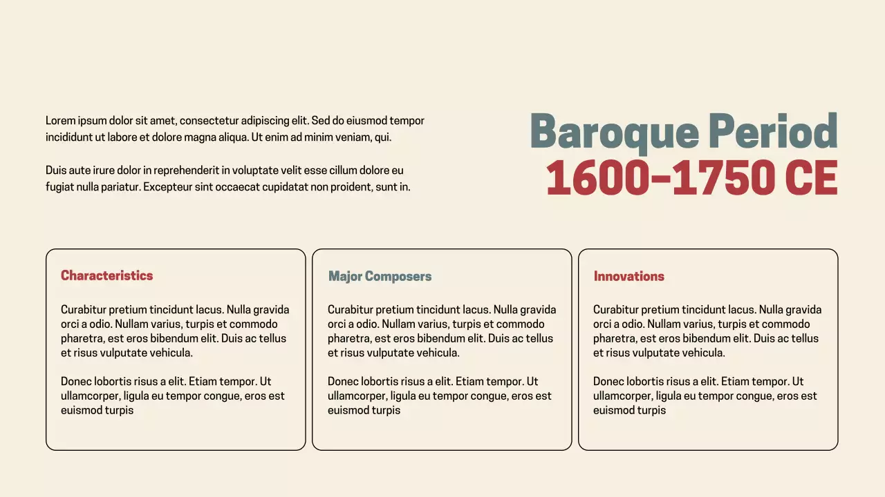 Beige Vintage Music History Presentation