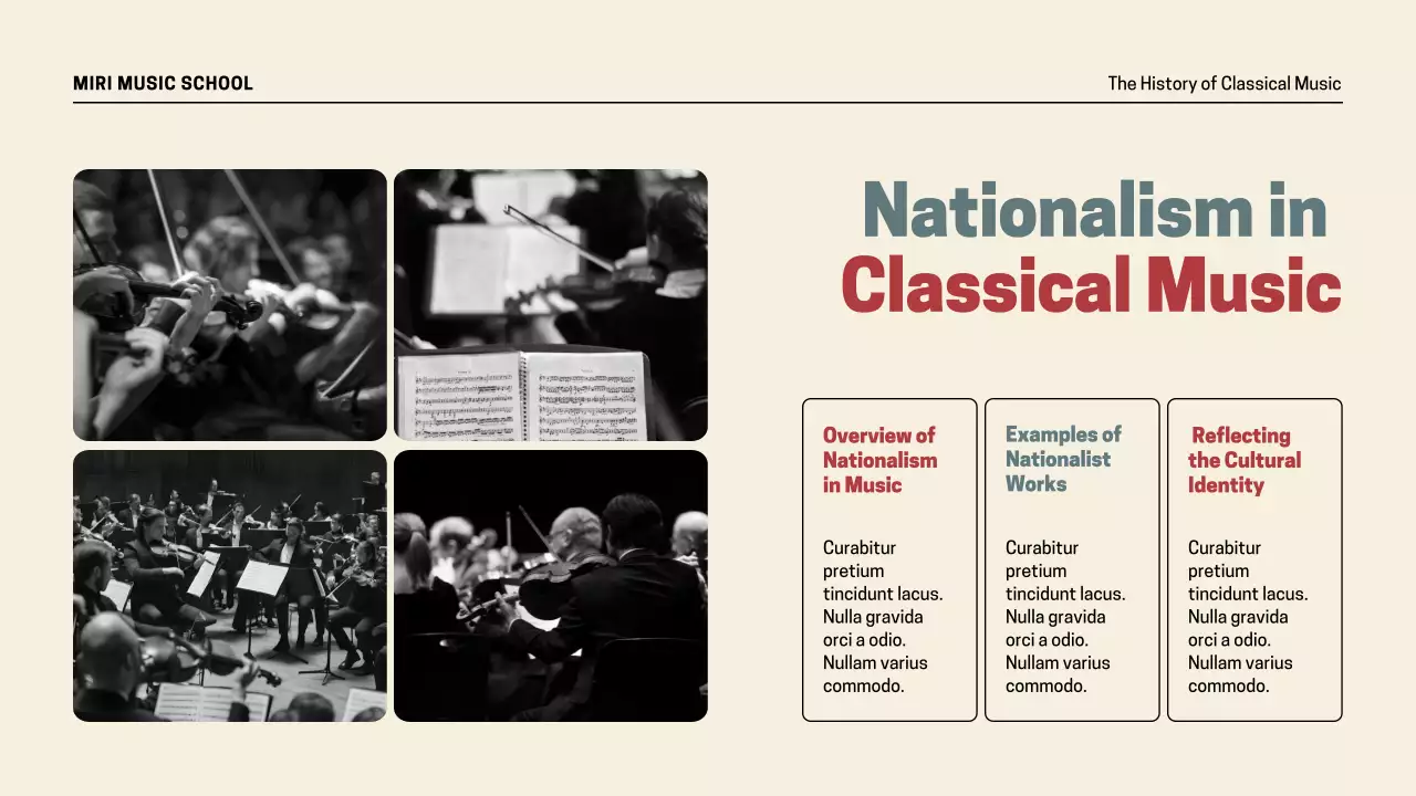 Beige Vintage Music History Presentation