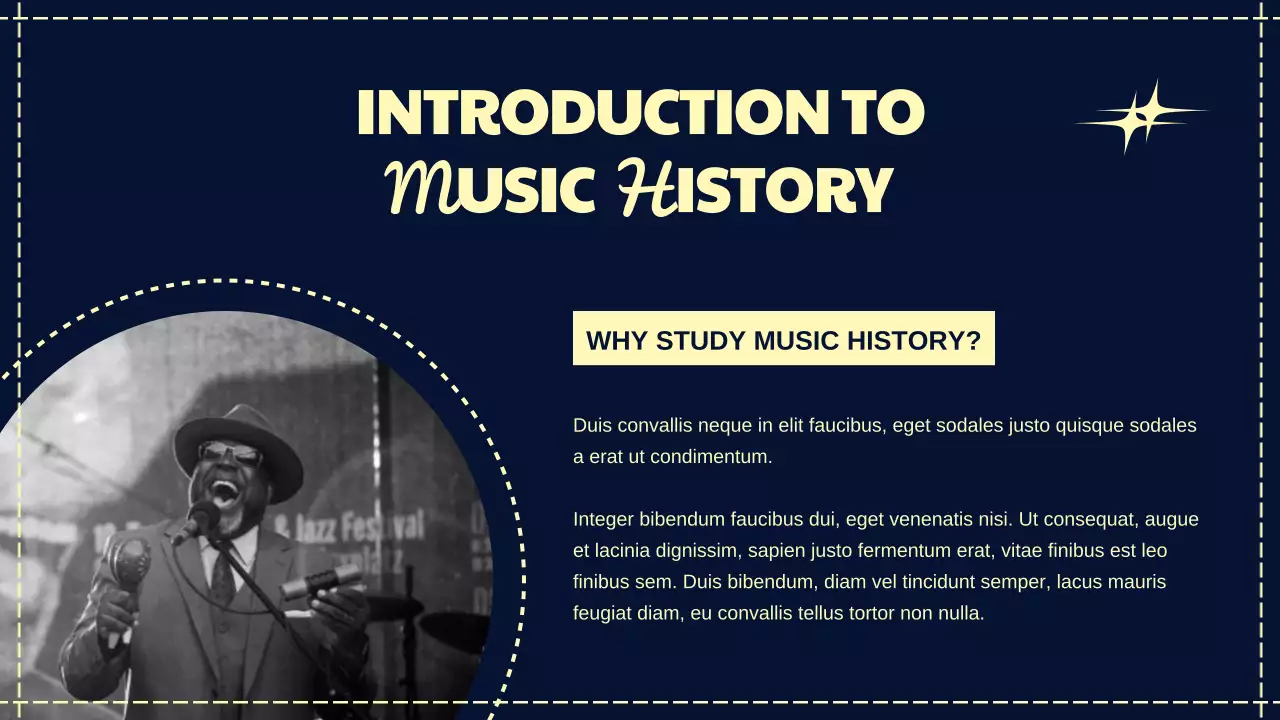 Navy Classic Music History Presentation