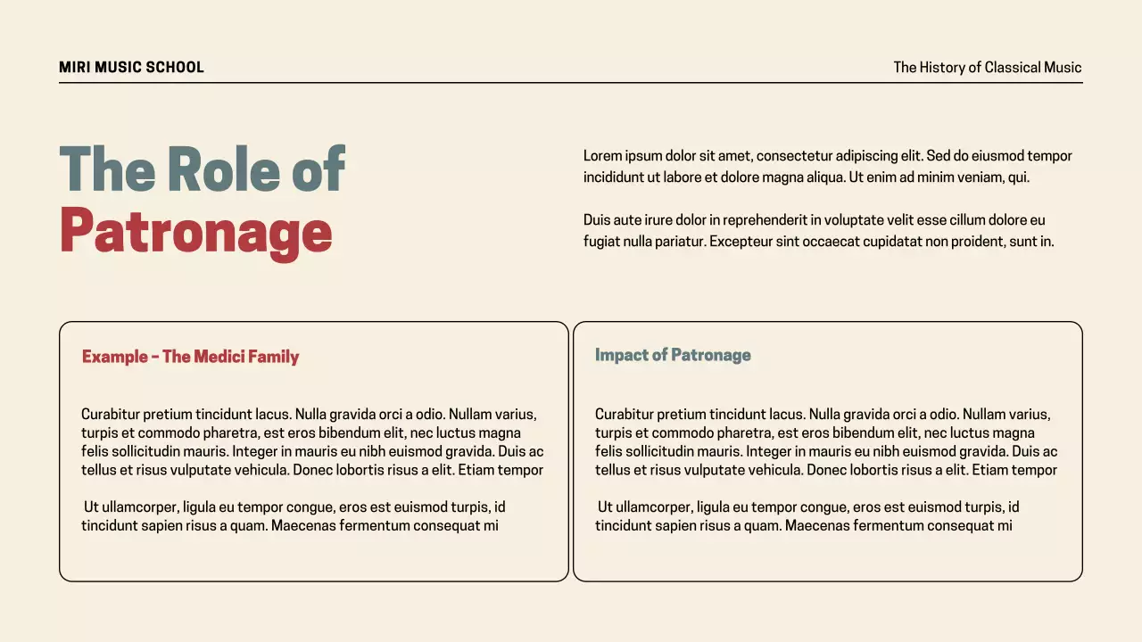 Beige Vintage Music History Presentation