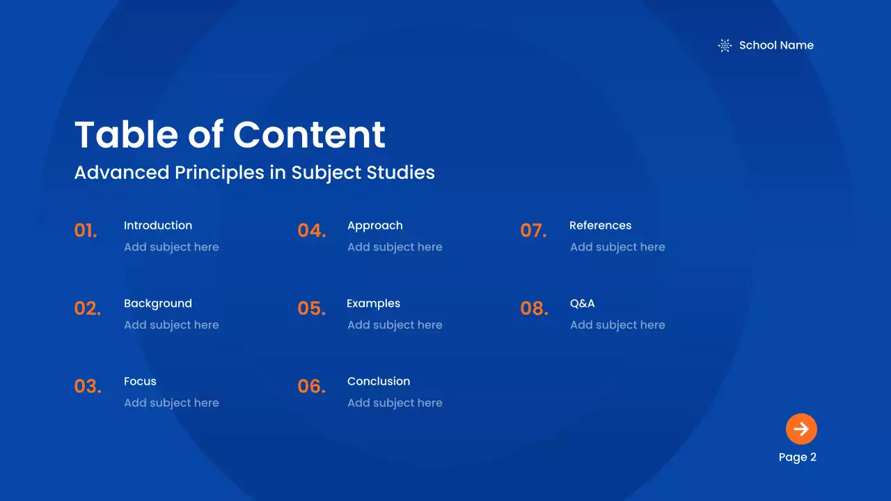 블루 모던 아카데믹 소개 프레젠테이션