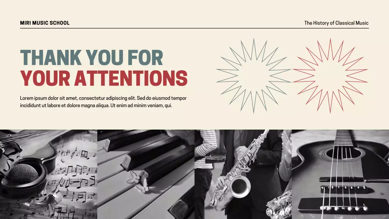 Beige Vintage Music History Presentation