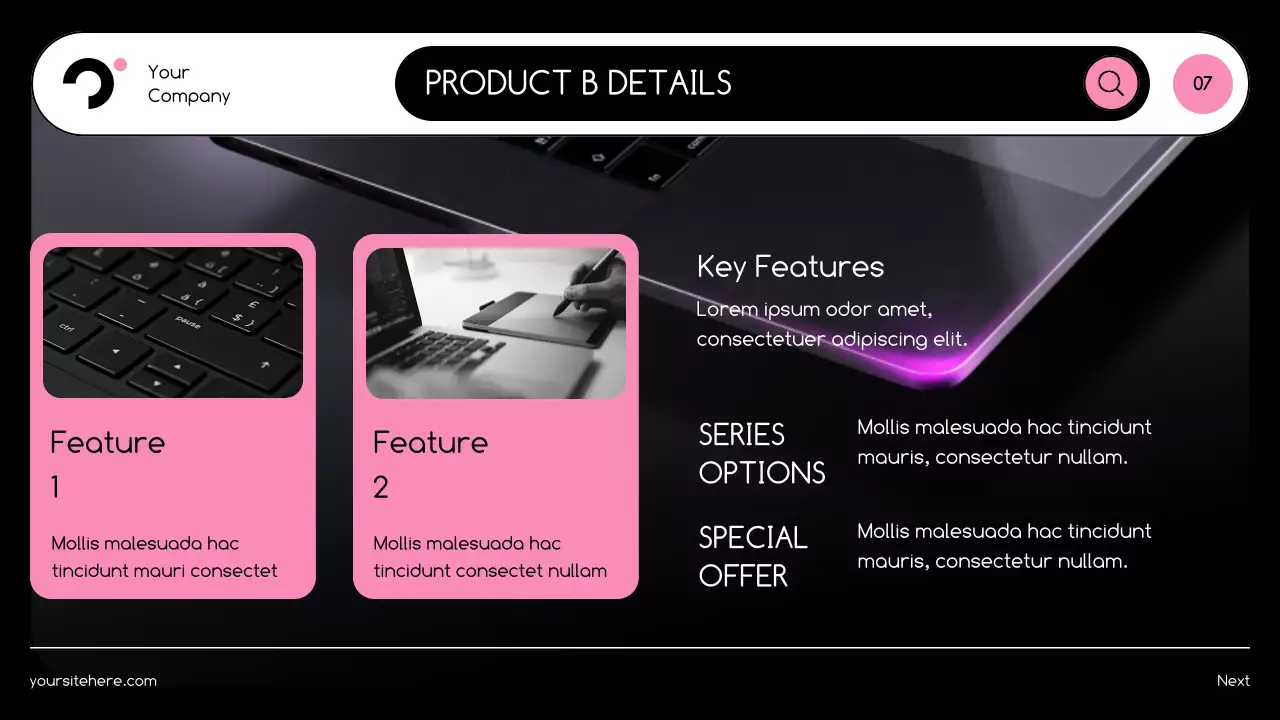 Pink Modern Product Catalogue Guide Presentation