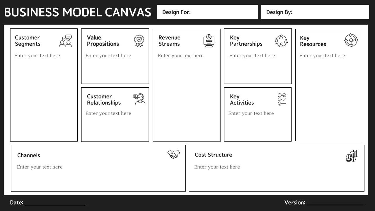 Black Professional Business Model Infographic