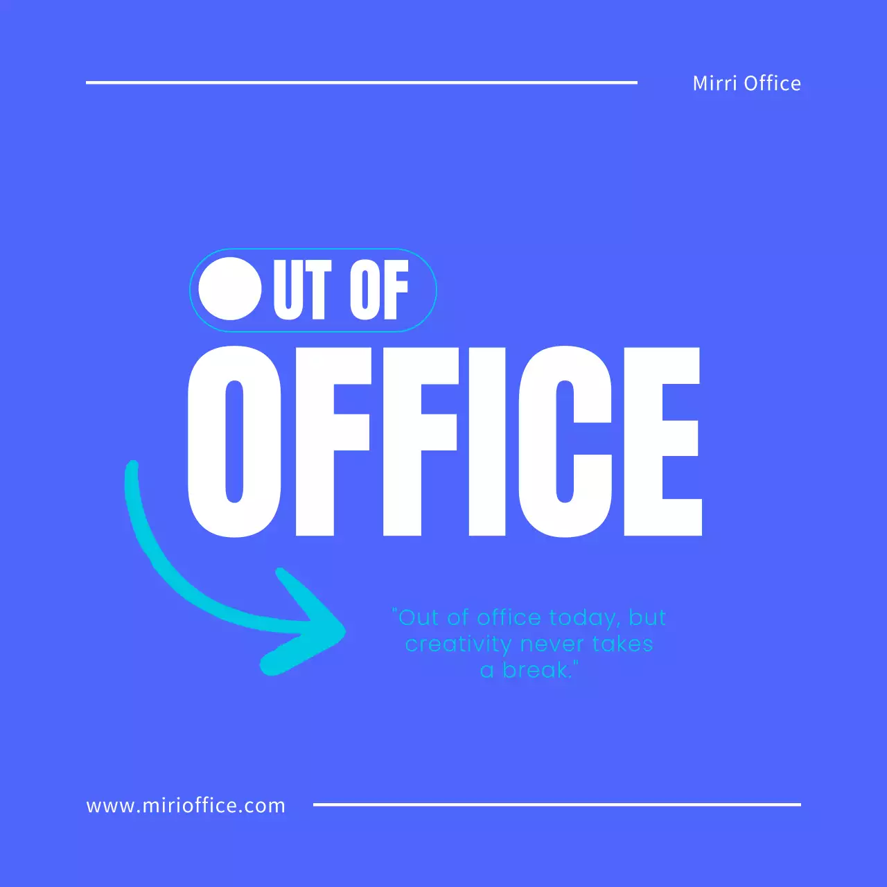 파랑 모던 휴일 안내