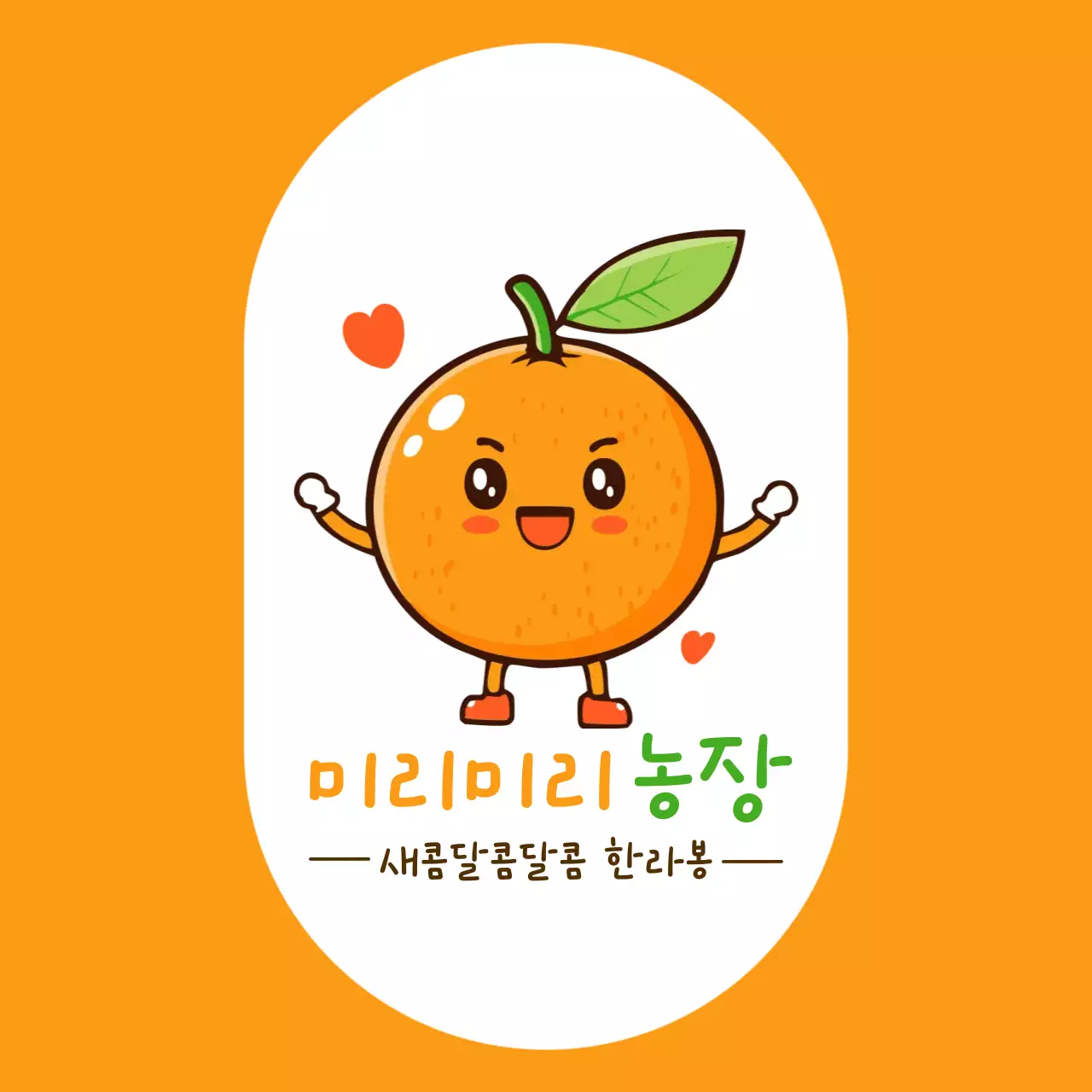 주황 아기자기한 귤 한라봉 농장 홍보