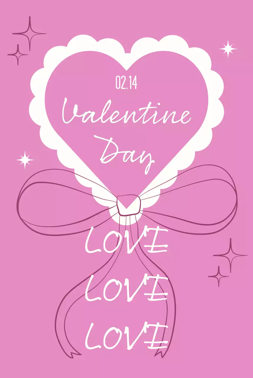 핑크 아기자기한 발렌타인데이 기념