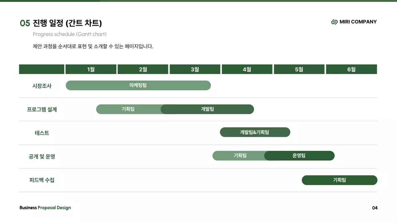 초록 모던 제안 설명