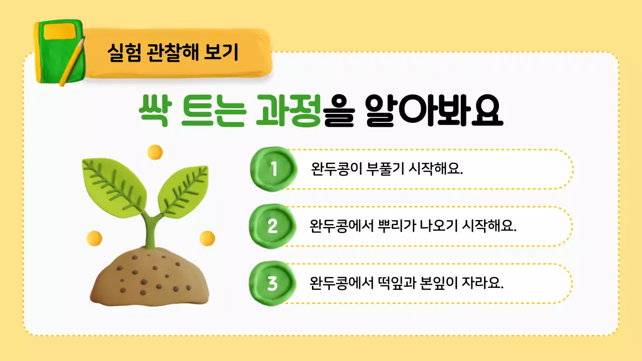 노랑 아기자기한 교육 자료