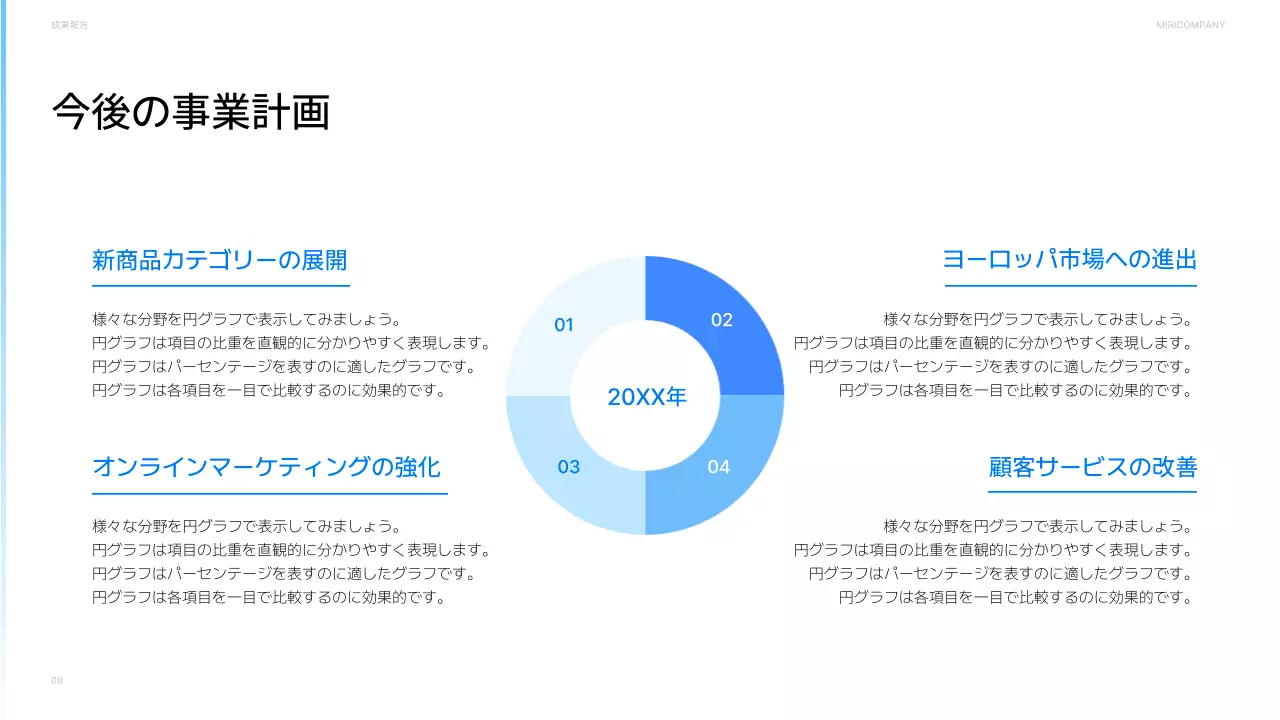 白 シンプル ビジネス 報告書 プレゼンテーション