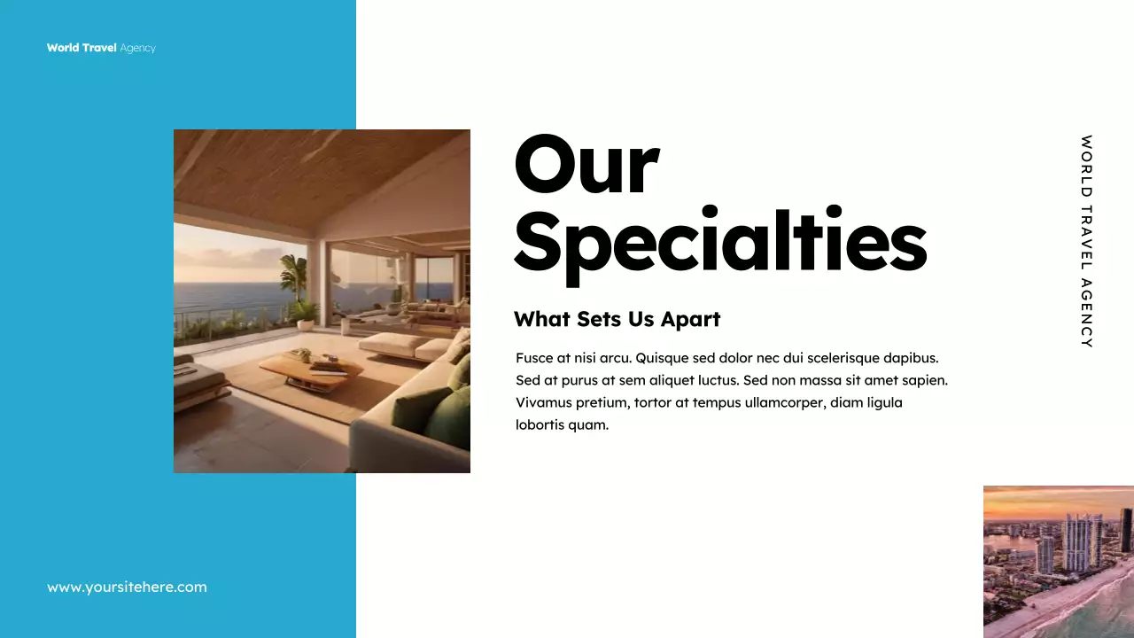 Blue Modern Travel Promotion Presentation