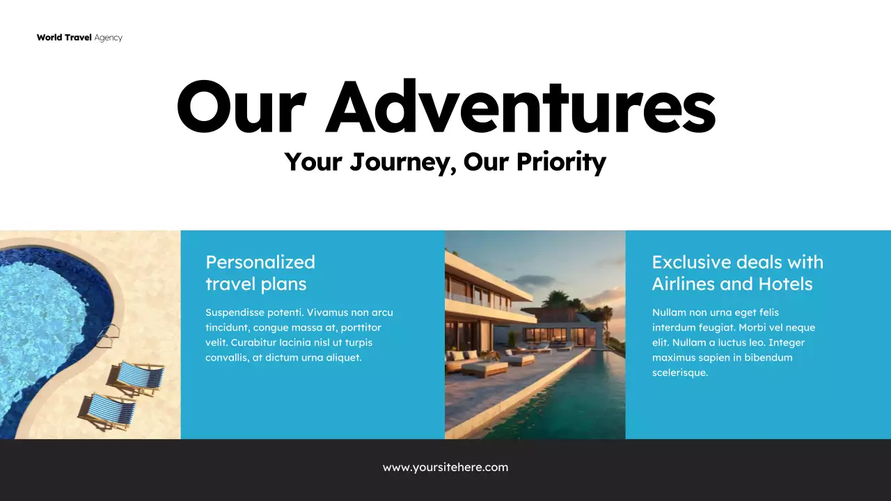 Blue Modern Travel Promotion Presentation