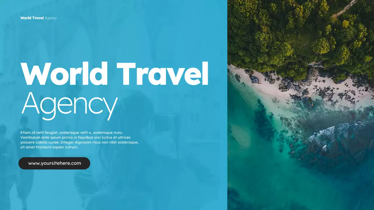 Blue Modern Travel Promotion Presentation