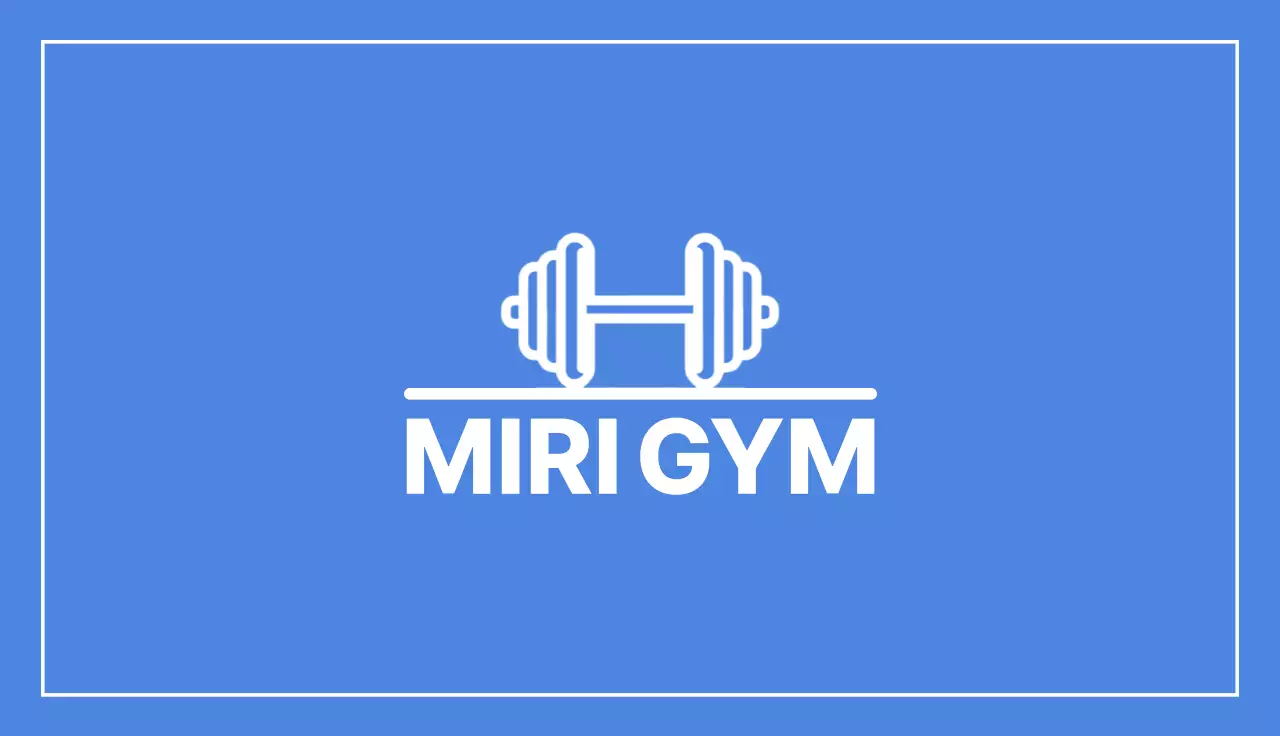 青色のモダンなジムショップカード