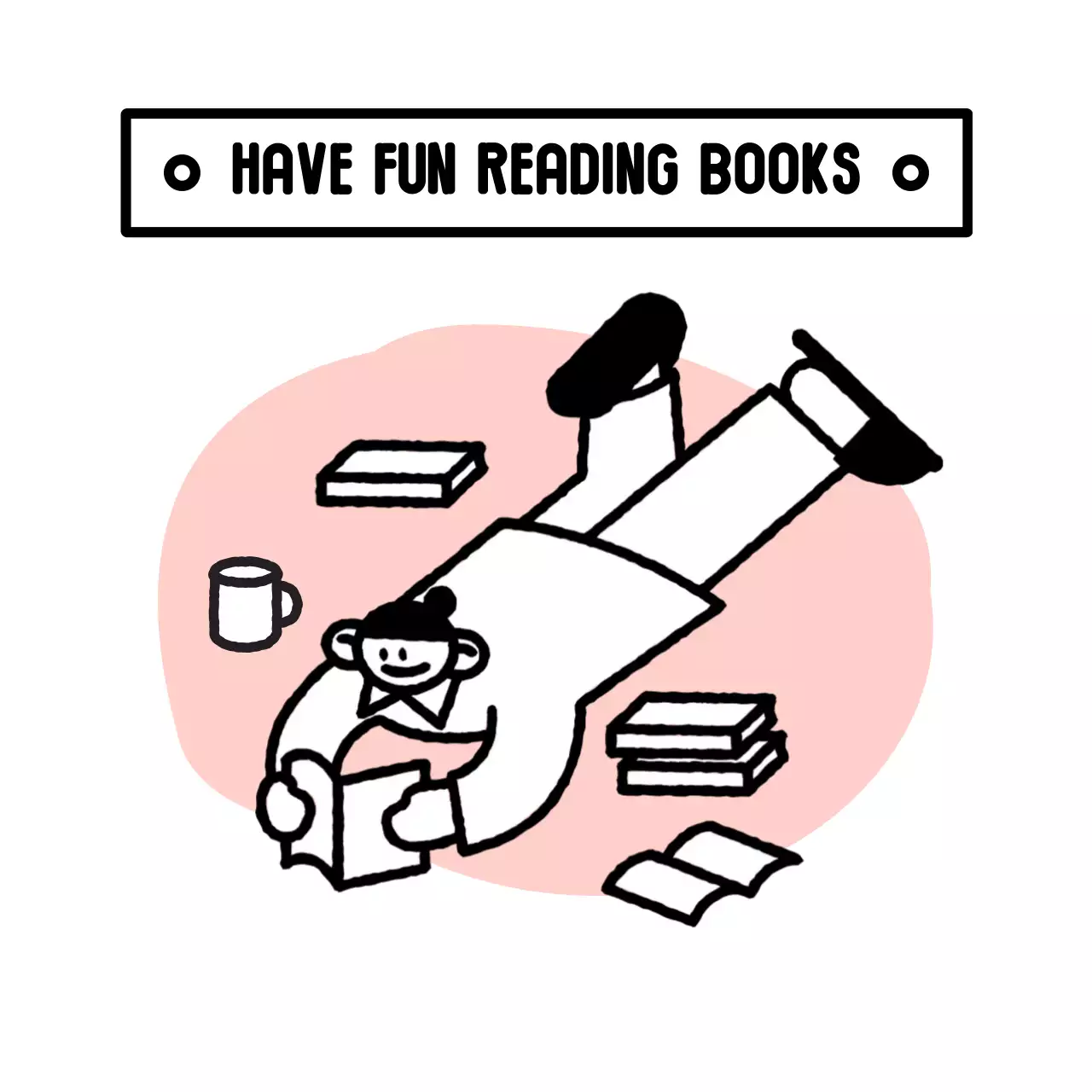 Buku catatan alat tulis minimalis dengan ilustrasi sehari-hari yang lucu