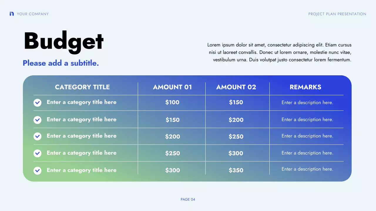 Blue Modern Project Plan Presentation