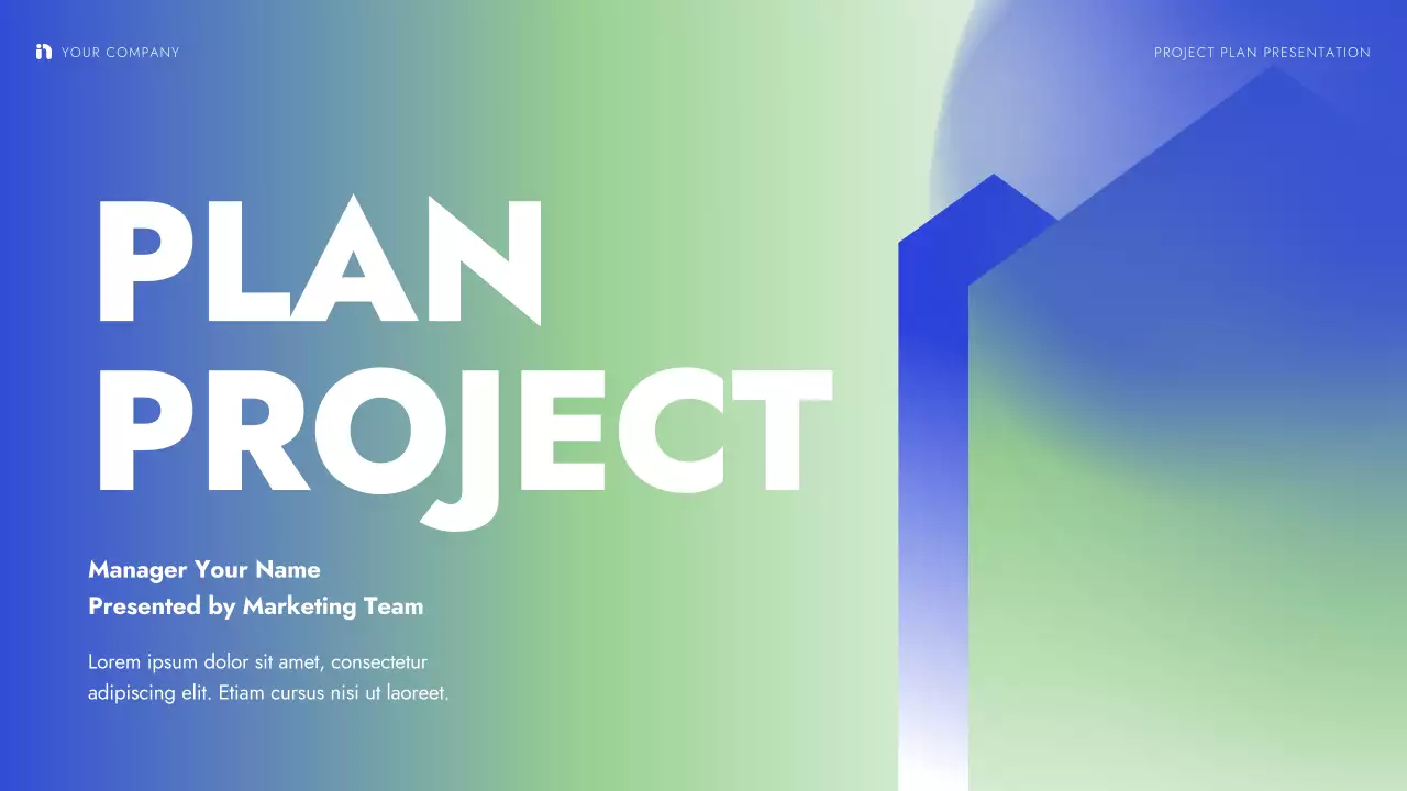 Blue Modern Project Plan Presentation