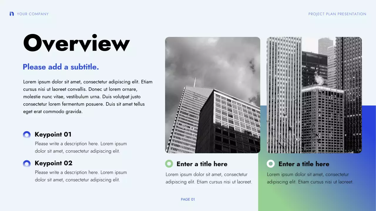 Blue Modern Project Plan Presentation