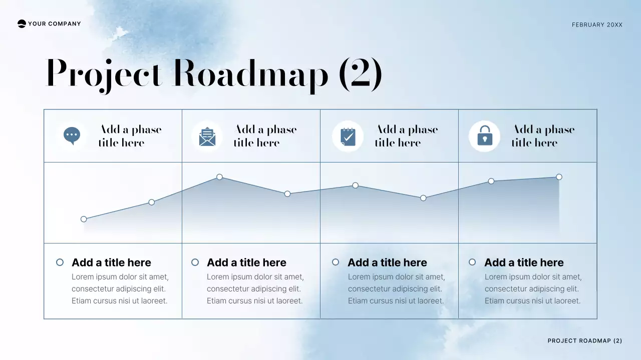 Blue Minimal Project Roadmap Presentation