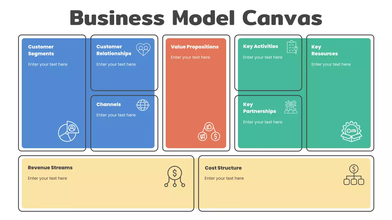 Colorful Minimal Business Model Infographic