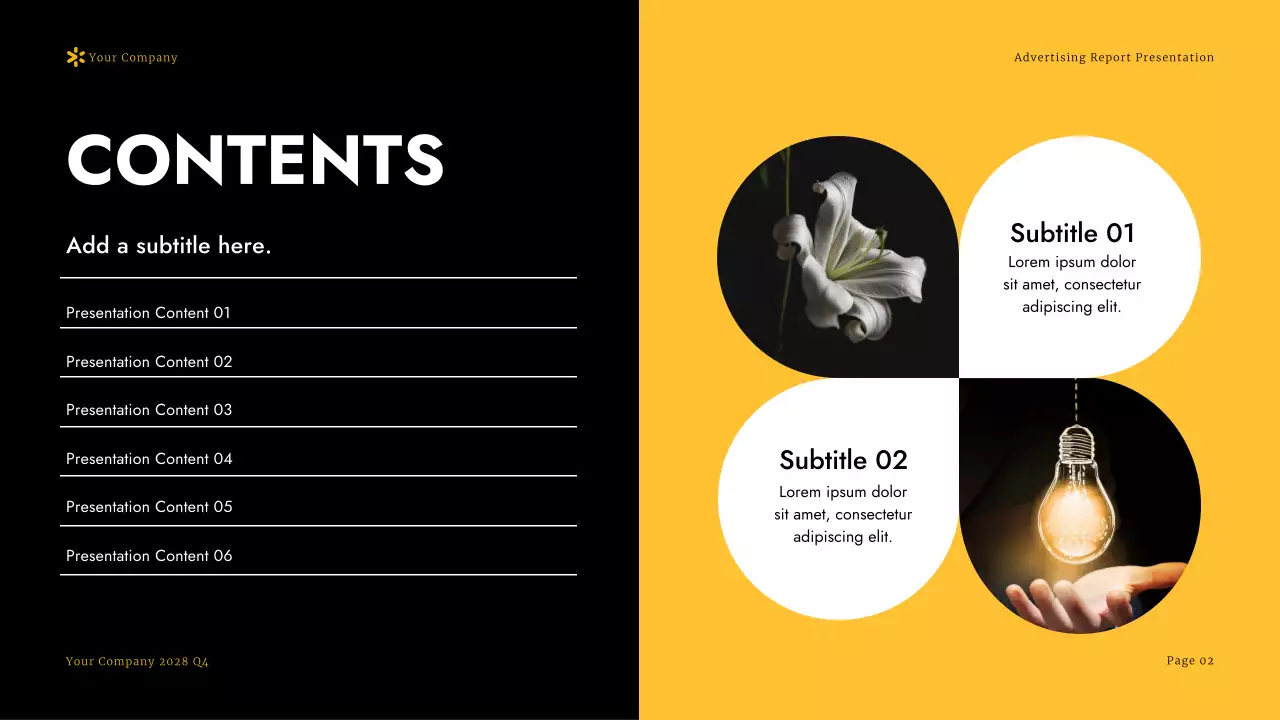 Yellow Modern Advertising Campaign Presentation