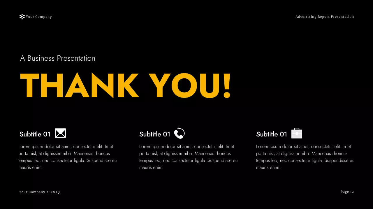 Yellow Modern Advertising Campaign Presentation