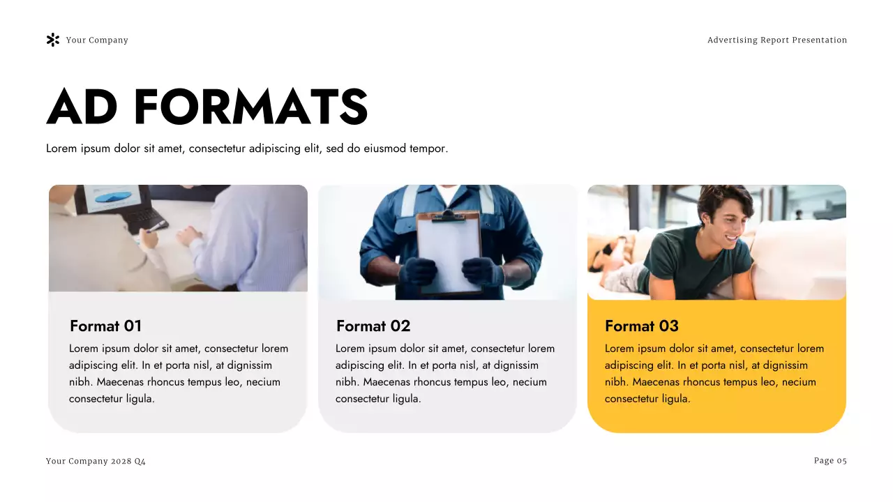 Yellow Modern Advertising Campaign Presentation