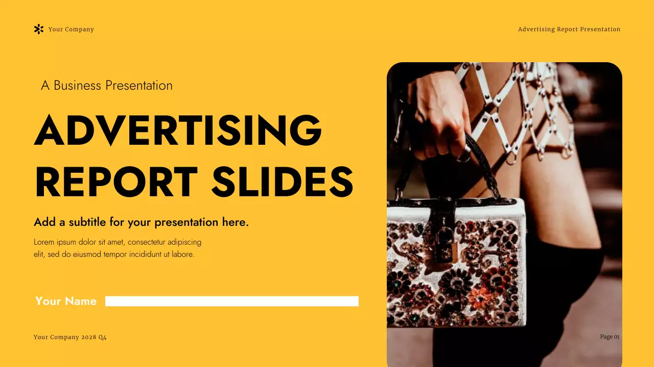 Yellow Modern Advertising Campaign Presentation