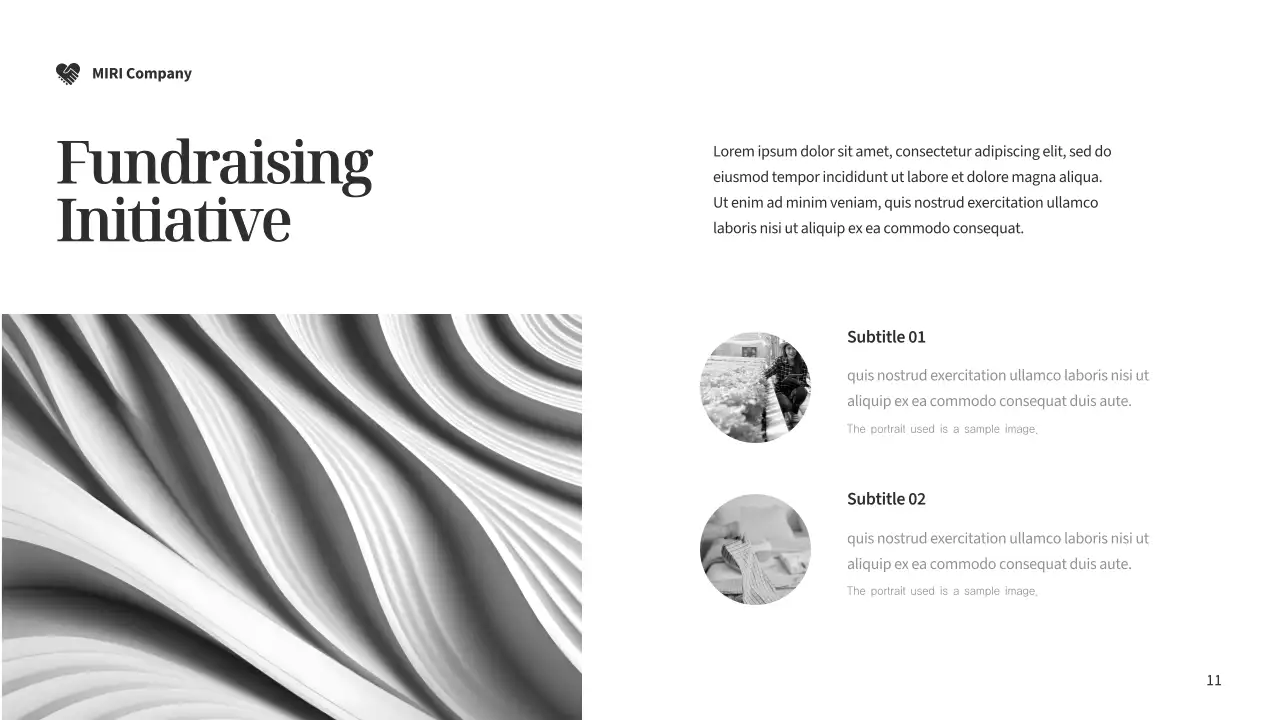 Grey Minimal Fundraising Proposal Document Presentation