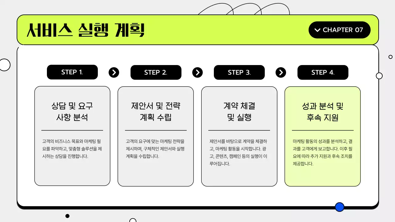 연두 깔끔 제안서 광고