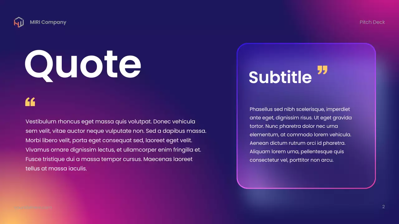 Purple Modern Pitch Deck Presentation