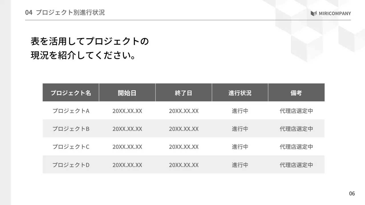 白黒 モダン 企業報告書 プレゼンテーション