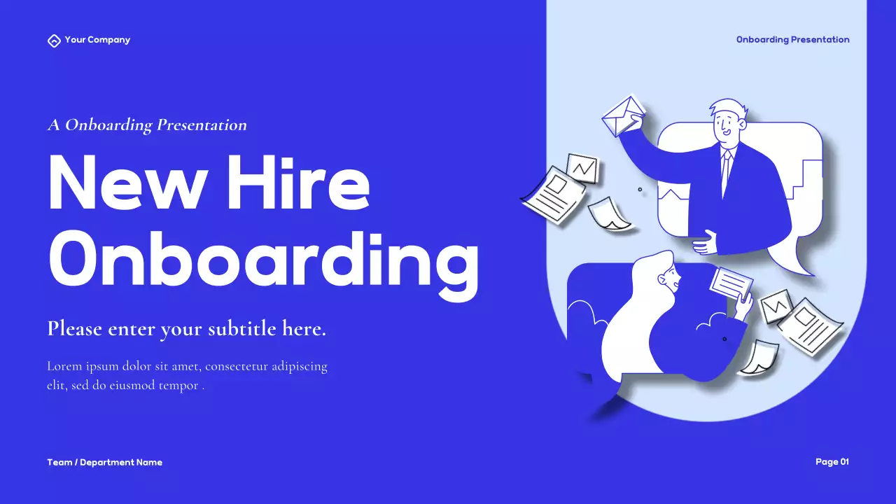 Blue Modern Onboarding Guide Presentation