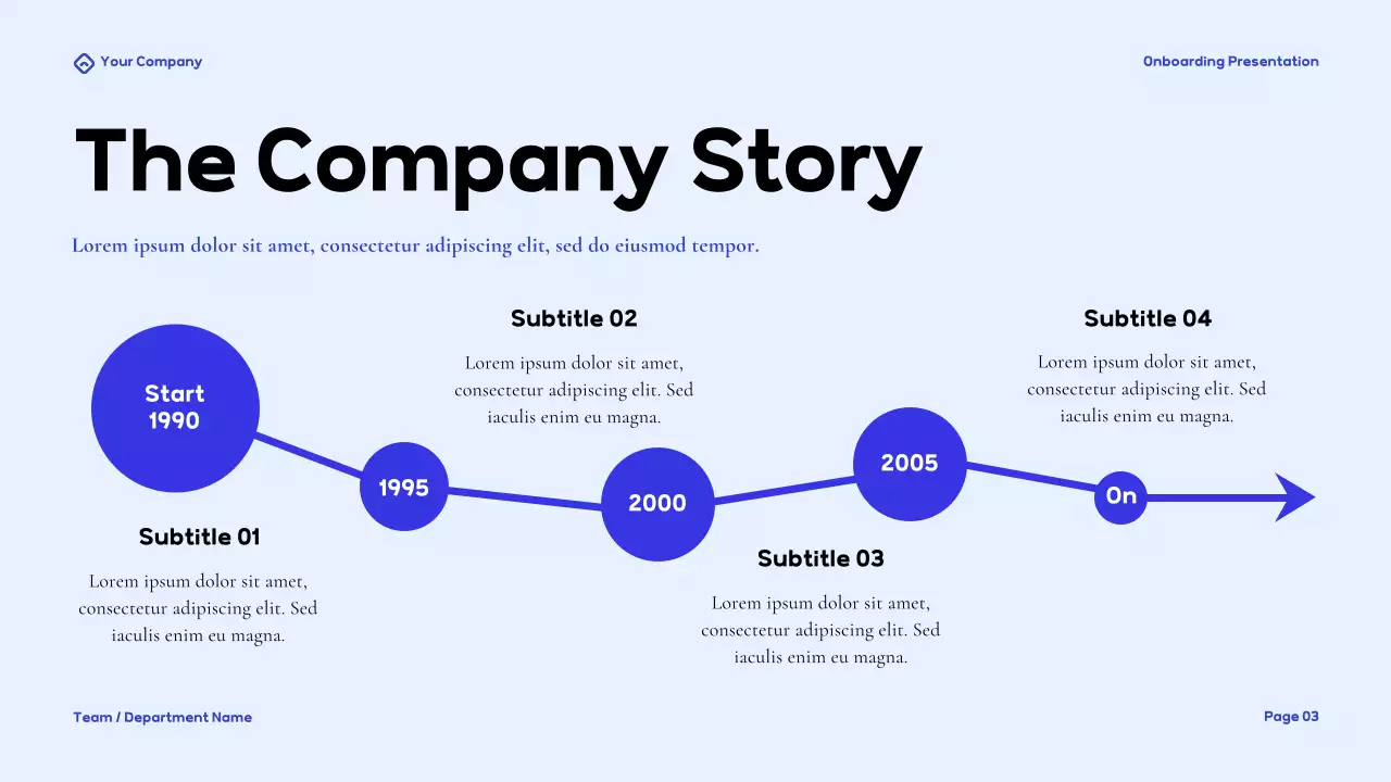 Bài thuyết trình hướng dẫn Onboarding hiện đại màu xanh