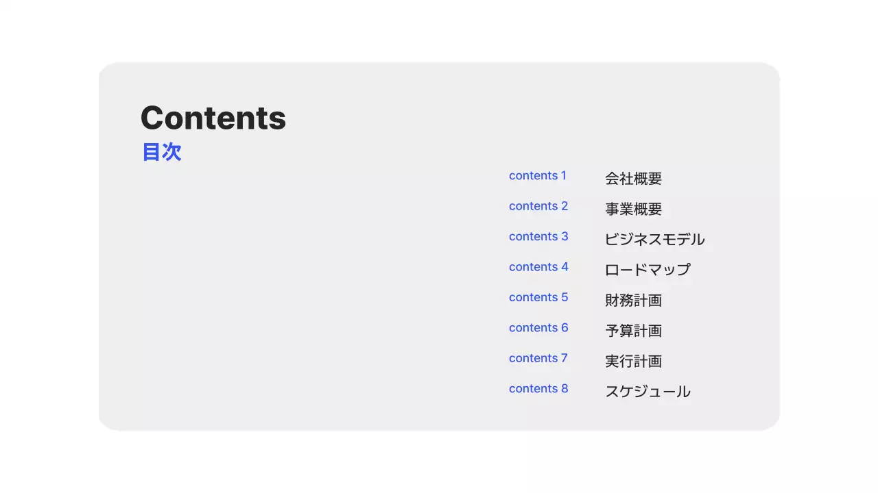 青 シンプル 事業計画書 企画書 プレゼンテーション