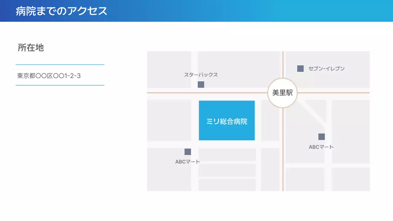青 シンプル 医療 資料 プレゼンテーション