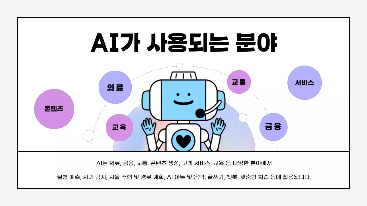 연보라색의 사이버 인공지능 AI 교육자료