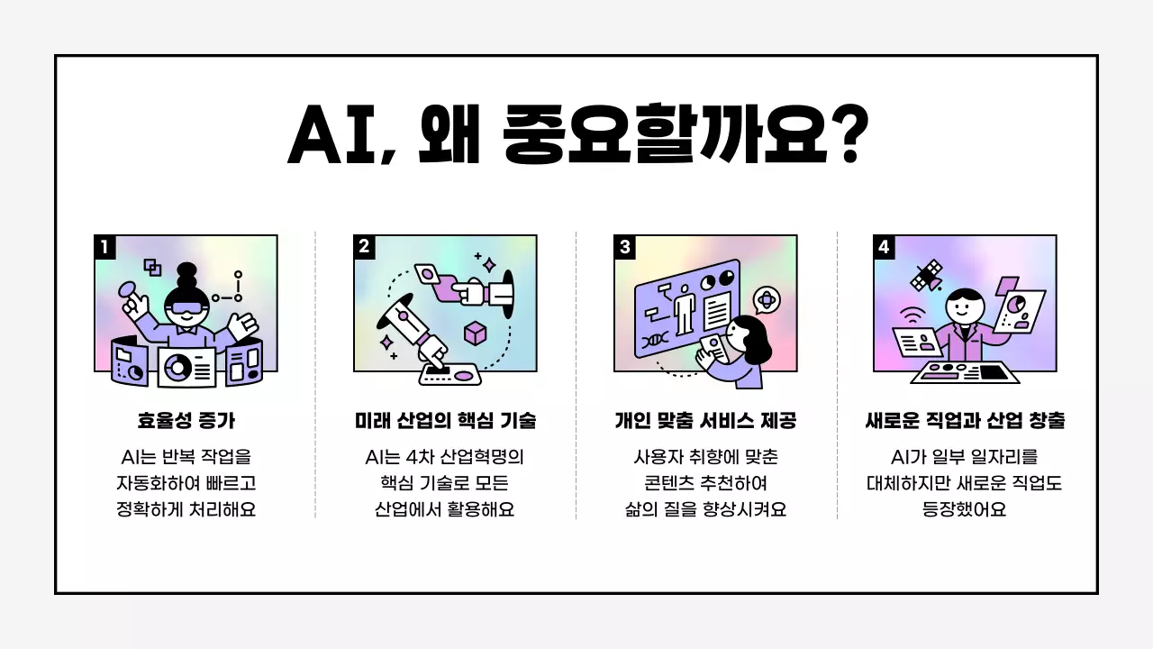 연보라색의 사이버 인공지능 AI 교육자료