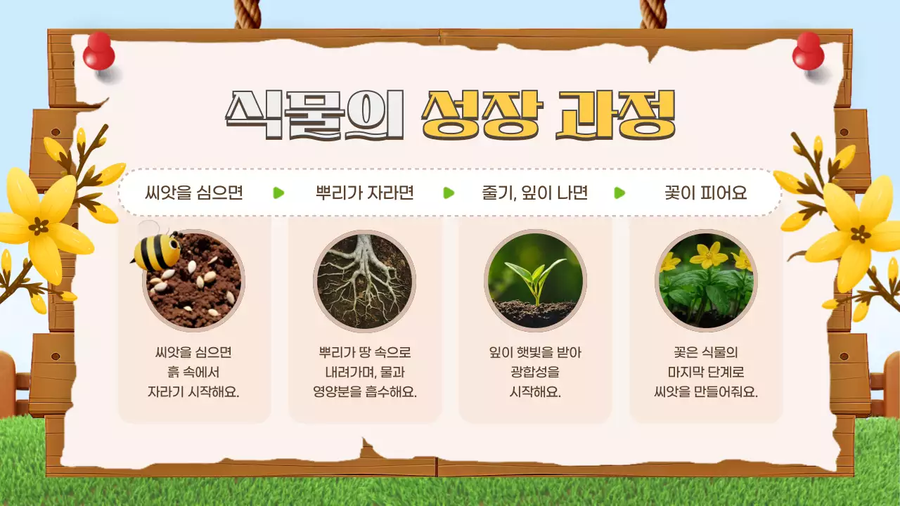 하늘색 아기자기한 교육 자료