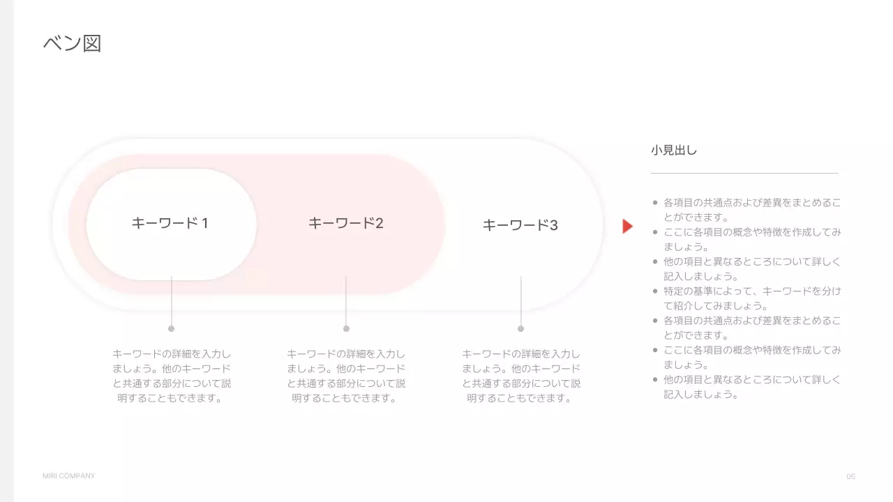 赤 モダン ビジネス プレゼンテーション