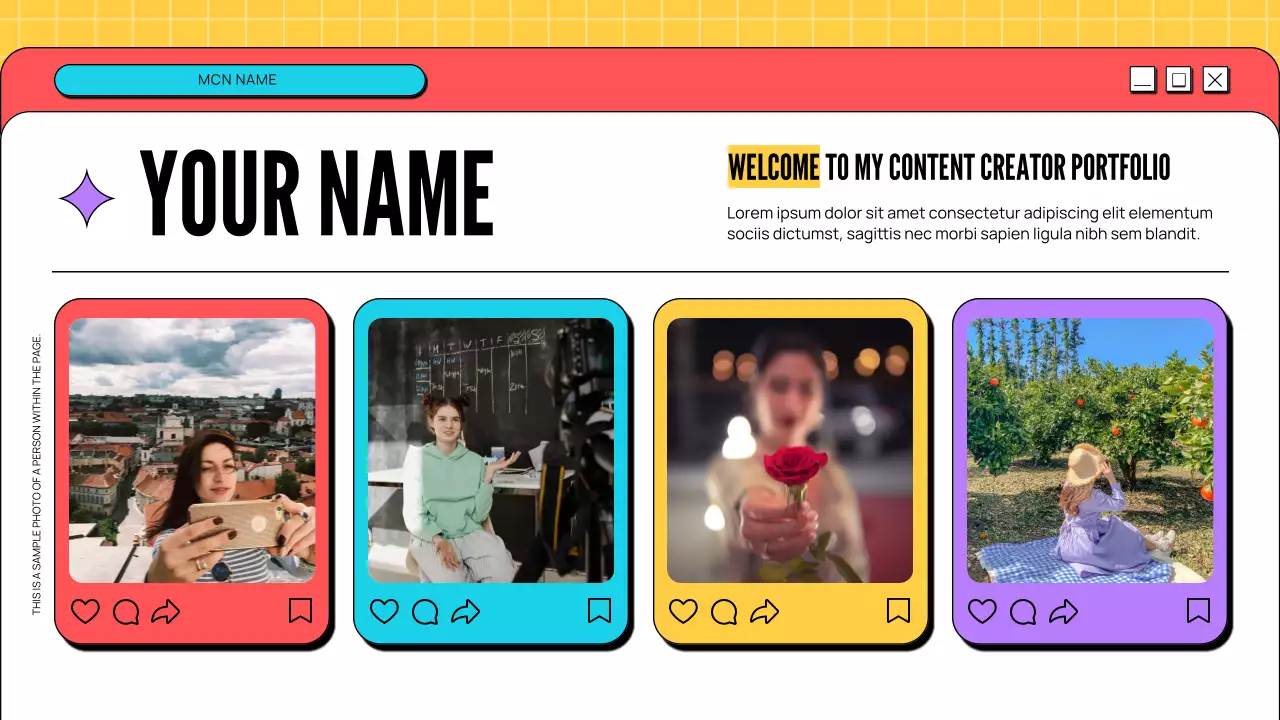 Colorful Trendy Creator Portfolio Presentation