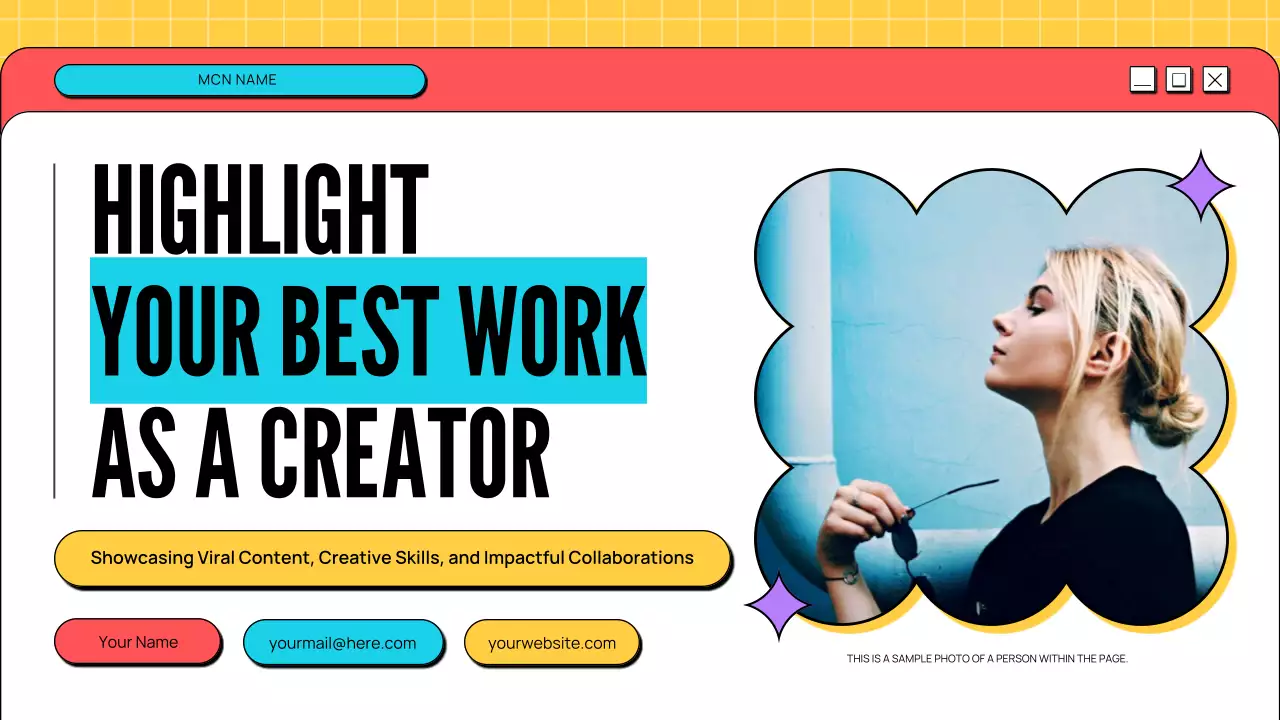 Colorful Trendy Creator Portfolio Presentation