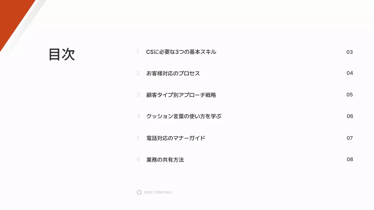 オレンジ シンプル 業務 マニュアル プレゼンテーション