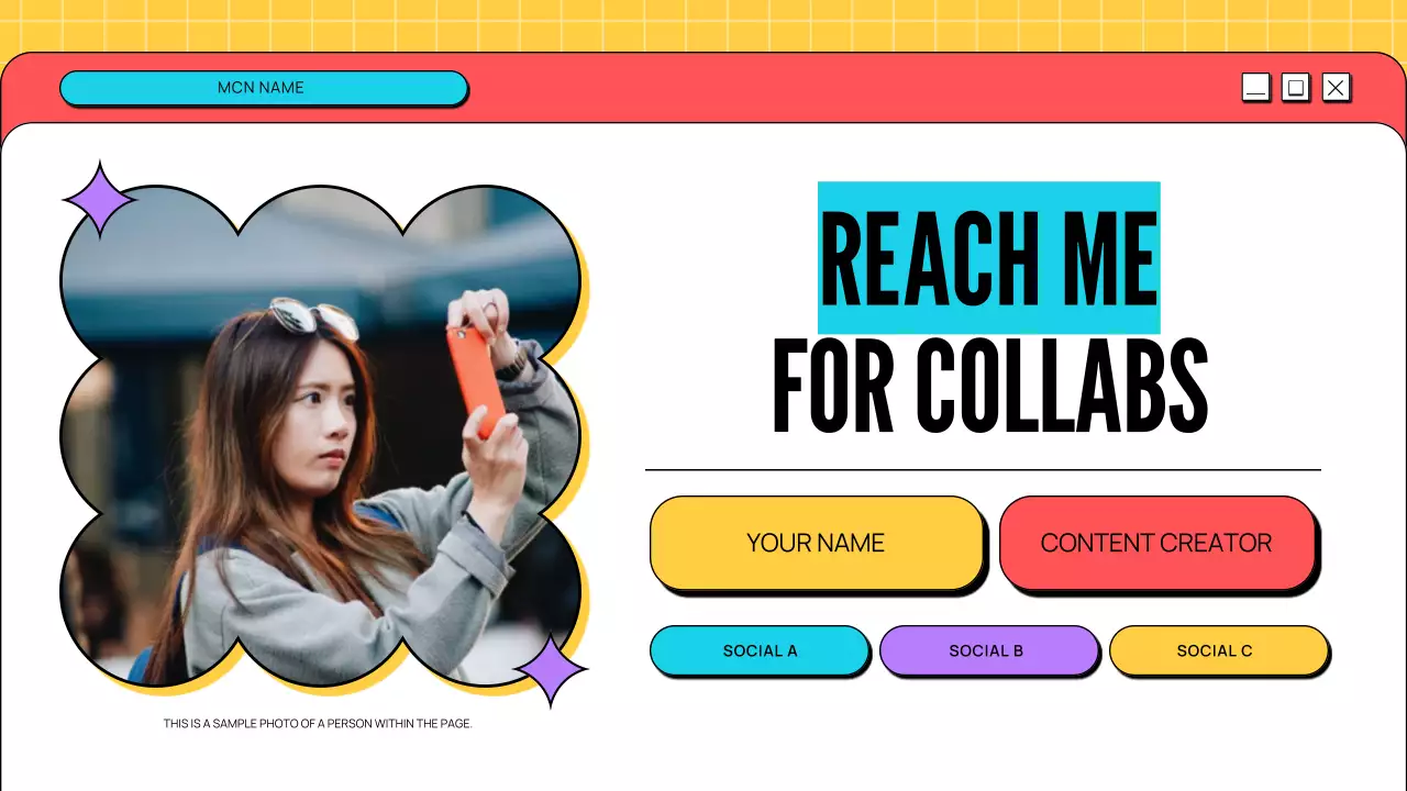 Colorful Trendy Creator Portfolio Presentation