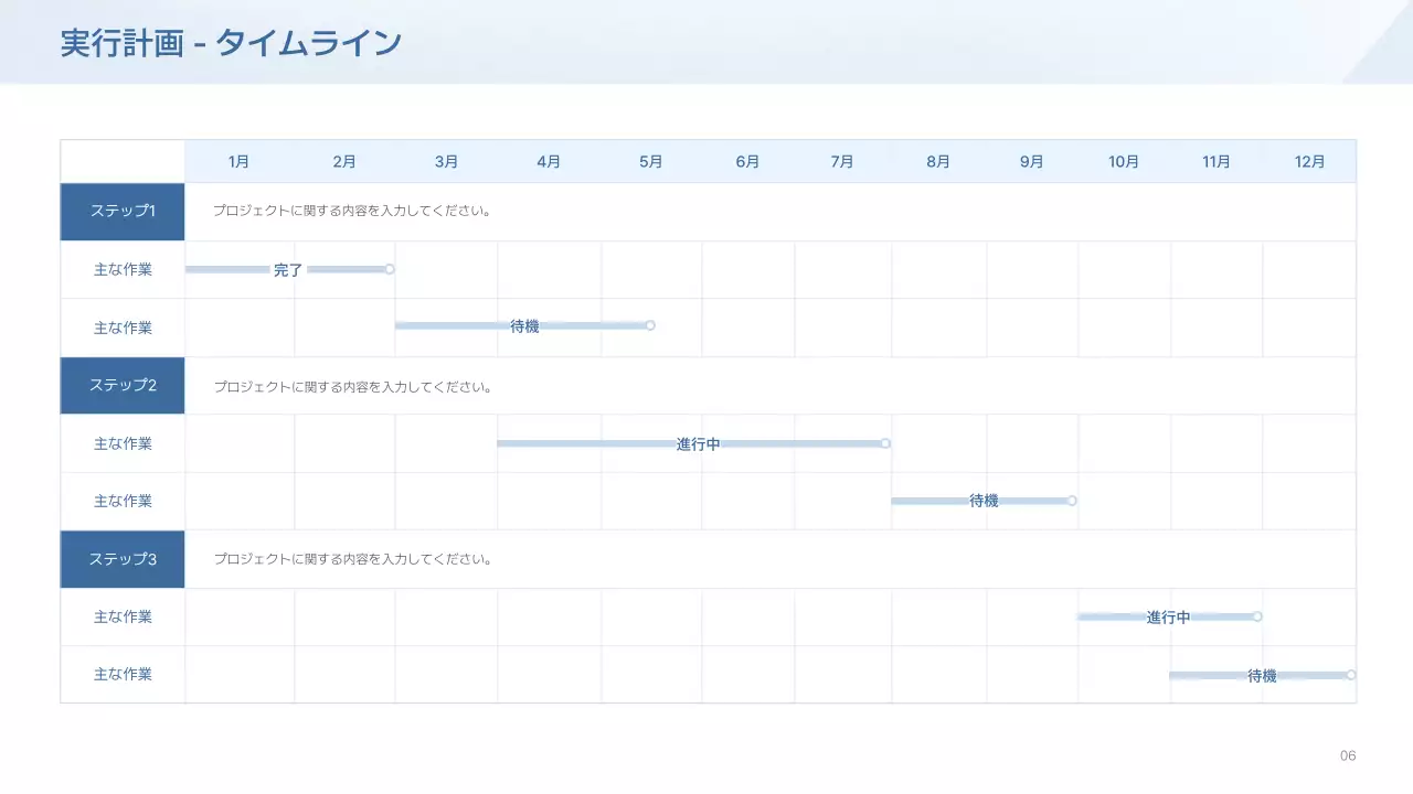 青 シンプル ビジネス 提案書 プレゼンテーション