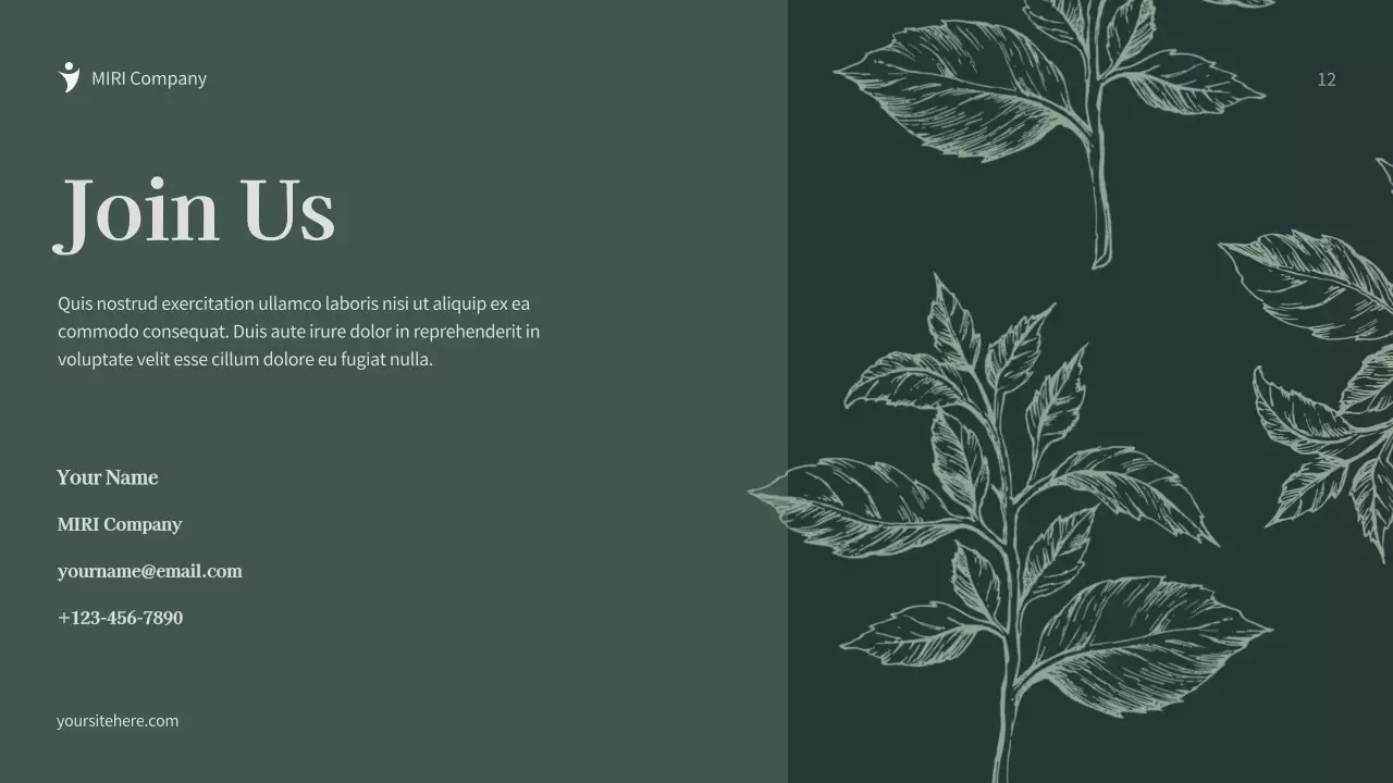 Green Botanical Fundraising Proposal Document Presentation