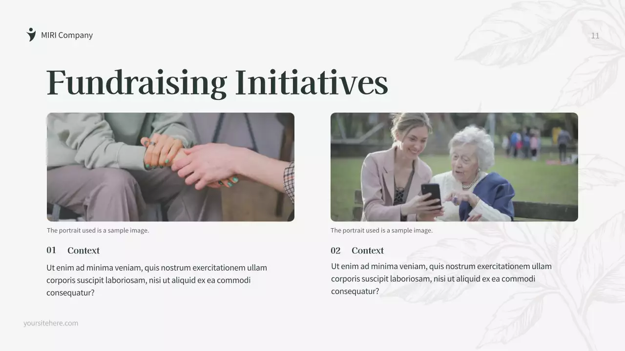 Green Botanical Fundraising Proposal Document Presentation